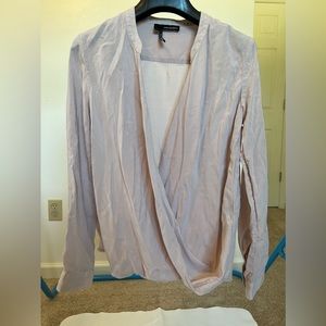 The kooples Women long sleeve pink wrap blouse